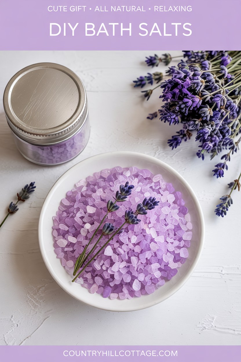 DIY Lavender Bath Salts Recipe with Essential Oils and Florals