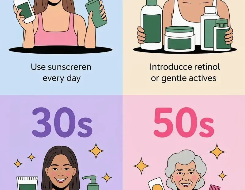 Age-by-age skincare guide for your 20s, 30s and 40s | Glow up routine