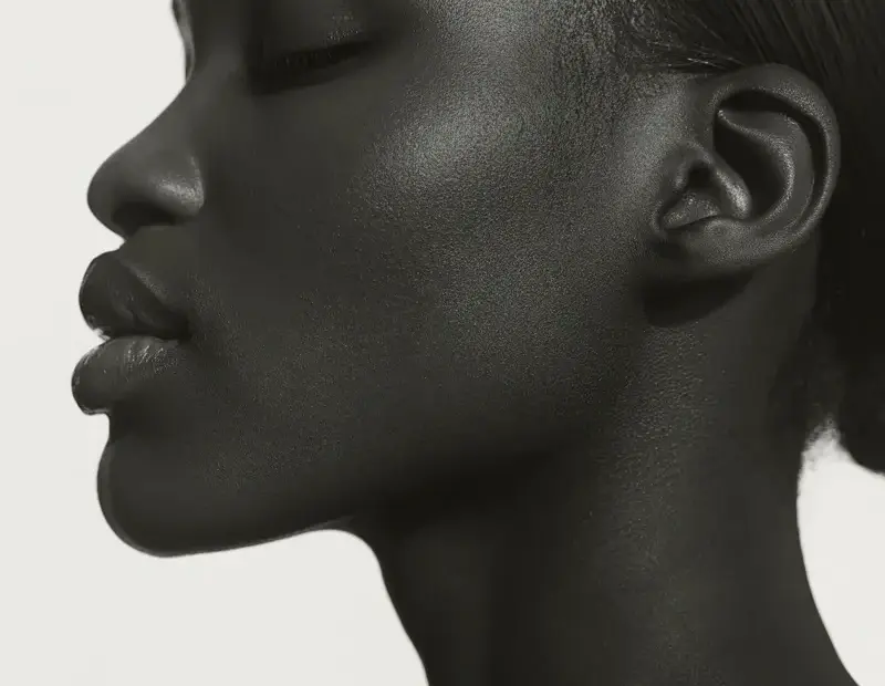 Black and white beauty portrait tip: how to get a serene profile shot like this