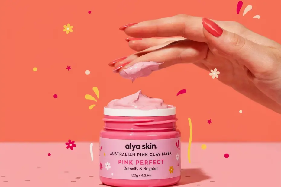 Aussie Pink Clay Mask for Anti-Aging | Draw Out Impurities for Clear Glowing Skin