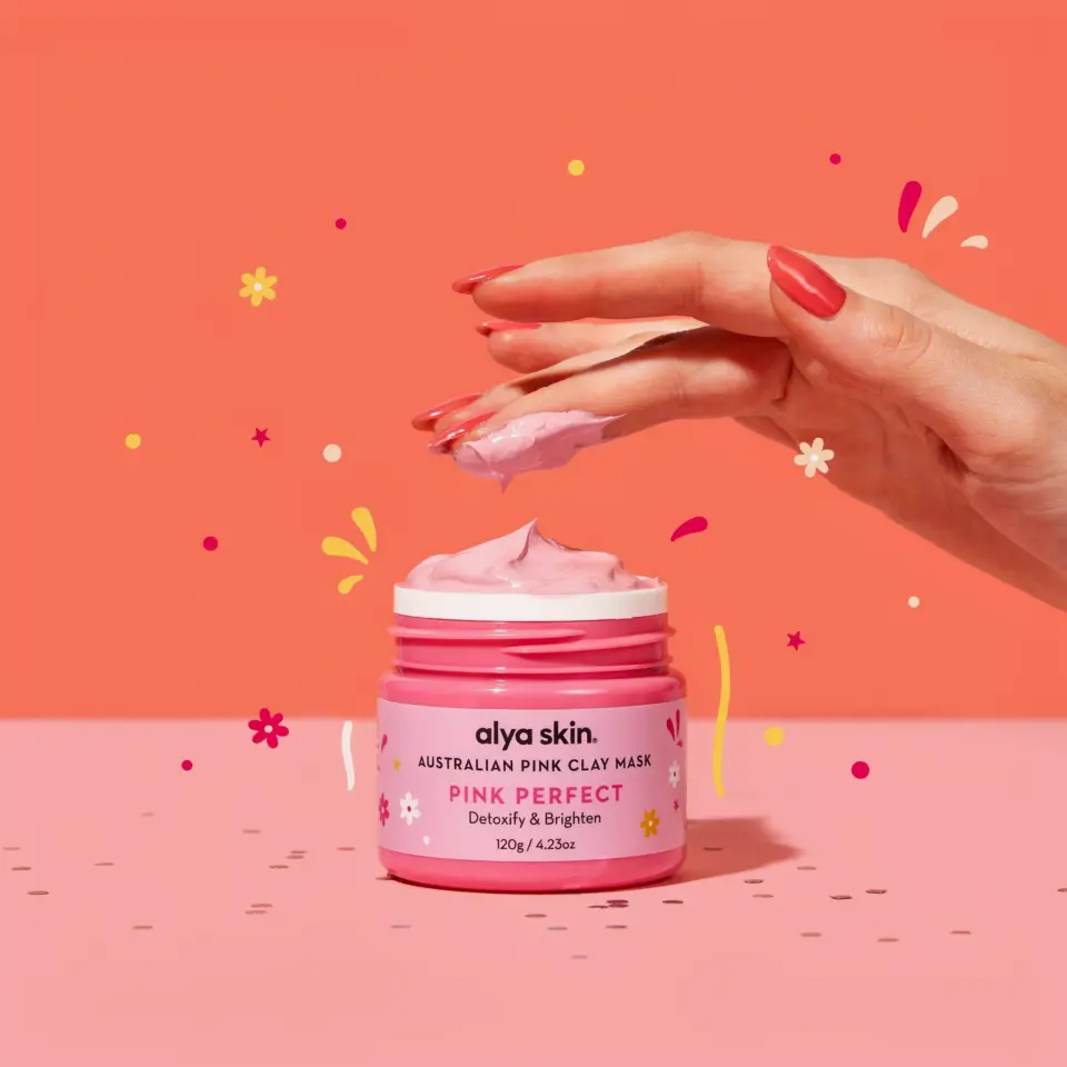 Aussie Pink Clay Mask for Anti-Aging | Draw Out Impurities for Clear Glowing Skin