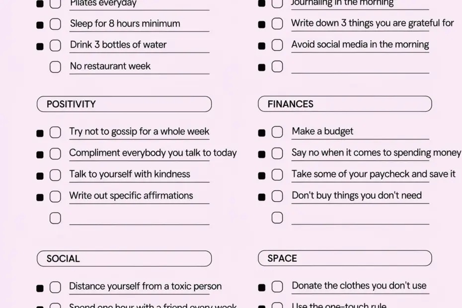 Glow Up Checklist for Glowing Skin | Printable Self-Care & Habit Tracker | Skincare Tips