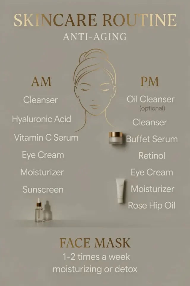 Anti-Aging Skincare Routine for Wrinkles | 5 Steps to Firmer Skin | Over 40 Tips